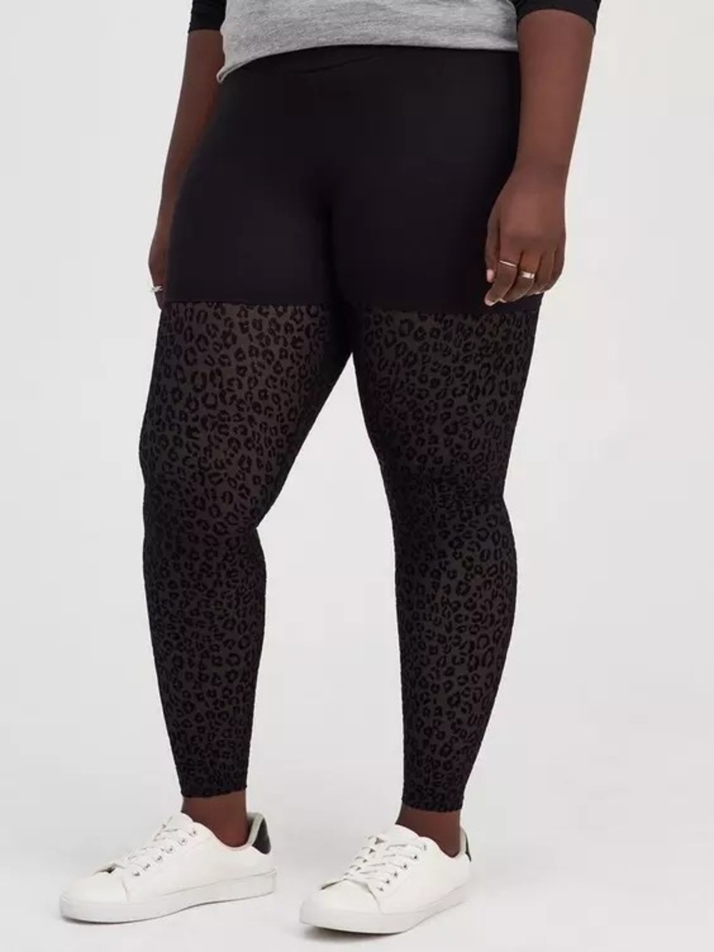 Torrid Plus Size Black Leopard Print Leggings